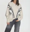 LABEL+THREAD RETRO SWEATSHIRT IN DUNE BOLT MULTI