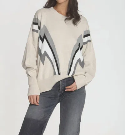 Label+thread Retro Sweatshirt In Dune Bolt Multi In Beige