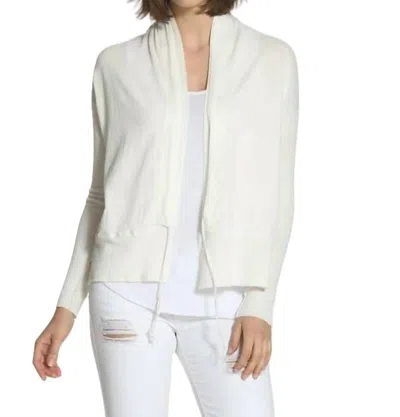 Label+thread String Tie Cardigan In White In Beige