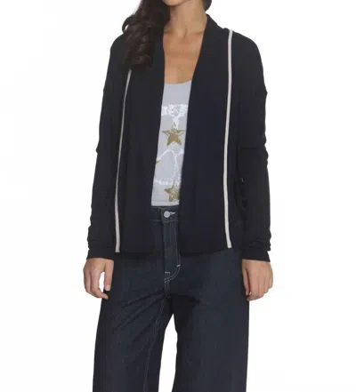 Label+thread Women's Brooklyn Drape Cardigan In Navy In Black