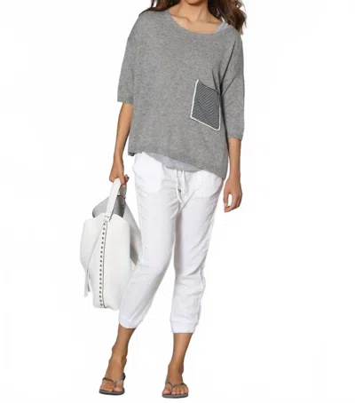 Label+thread Women's Luxe Pocket Top In Grey In Gray
