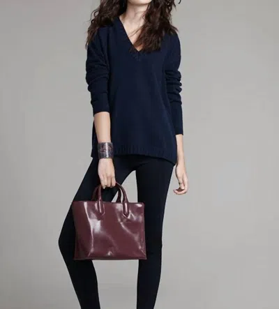 Label+thread Women's Luxe T Back Vee In Navy/truffle In Blue