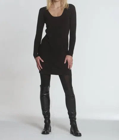 Label+thread Women's Morgan Knit Dress In Brown/black