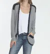 Label+thread Women's Parker Fray Cardigan In Grey/navy In Gray