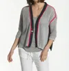 Label+thread Women's Refresh Cardigan In Grey/navy In Gray