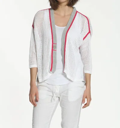Label+thread Women's Refresh Cardigan In White/grey