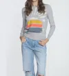Label+thread Sunburst Crew Top In Fog Multi In Gray