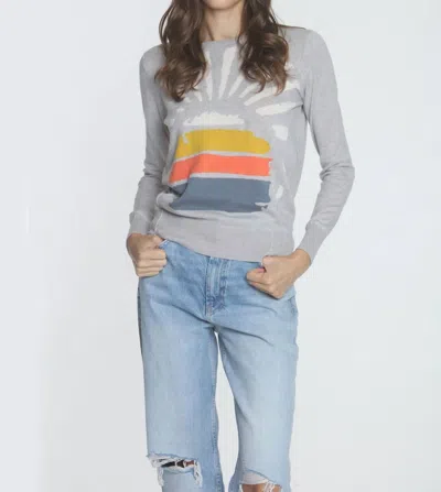 Label+thread Women's Sunburst Crew Top In Fog Multi In Gray