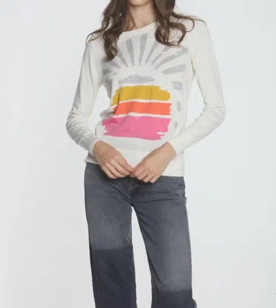 Label+thread Women's Sunburst Crew Top In White Multi