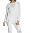 Label+thread Women's Tux Tail Tunic Top In White In White