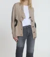 Label+thread Women's Willow Button Cardigan In Barley/charcoal In Neutral