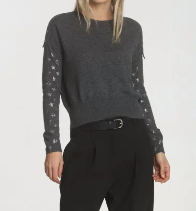 Label+thread Women's Zoe Star Stud Top In Charcoal In Gray