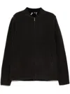 Label Under Construction Baseball Collar Jacket In Grey