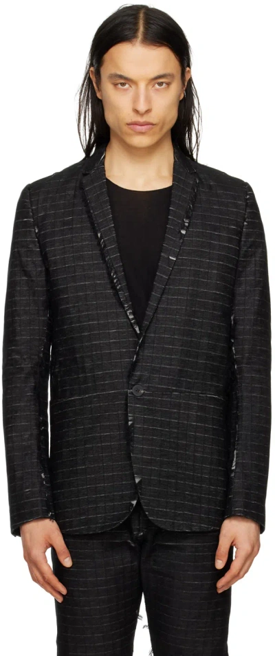 Label Under Construction Black Formal Blazer In Bk _ Black