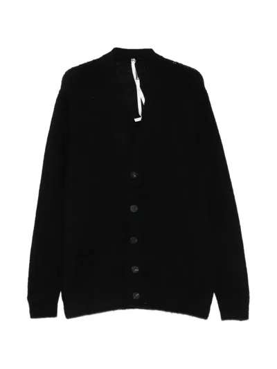 Label Under Construction Button-up Cardigan In Black