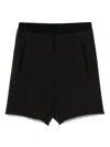 Label Under Construction Cotton Shorts In Black