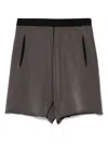 Label Under Construction Cotton Shorts In Black