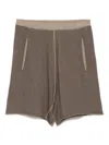 Label Under Construction Cotton Shorts In Brown