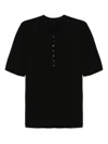 Label Under Construction Cotton T-shirt In Black