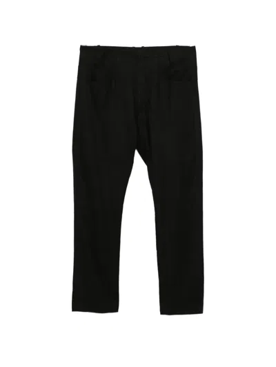 Label Under Construction Cotton Trousers In Black