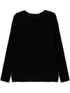 Label Under Construction Crew-neck Jumper In Black