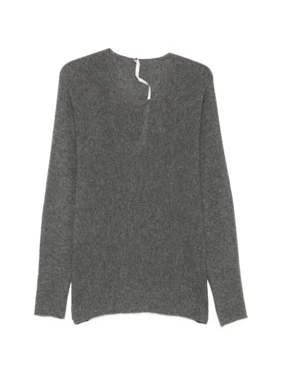 Label Under Construction Fine-knit Sweater In Gray