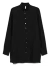 Label Under Construction Raw Edge Shirt In Black