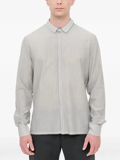 Label Under Construction Long-sleeve Shirt In Gray