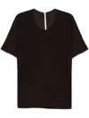 Label Under Construction Raw Edge T-shirt In Braun