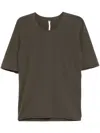 Label Under Construction Raw Edge T-shirt In Grün