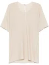 Label Under Construction Raw Edge T-shirt In Nude