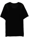 Label Under Construction Round-neck T-shirt In Black