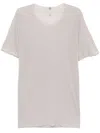 Label Under Construction Round-neck T-shirt In Grey