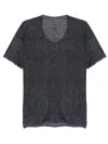 Label Under Construction Round-neck T-shirt In Grey