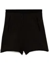 Label Under Construction Cotton Shorts In Brown