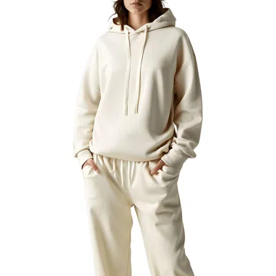 Label Womens Solid Cotton Hooded Sweatshirt