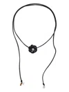 Labelled Jewellery Flower-embellished Necklace In Black