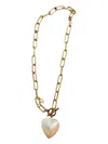 Labelled Jewellery Shelley Heart-chain Necklace In Gold