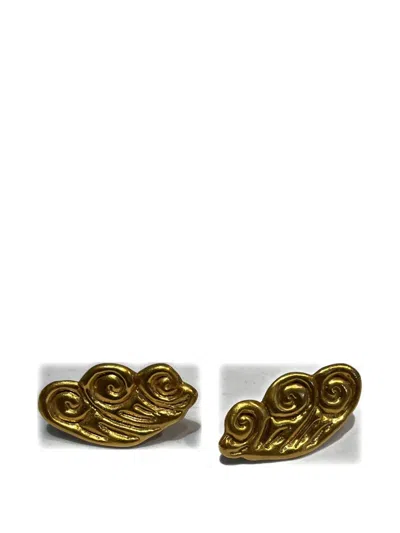 Labelled Jewellery Wave Earrings In Gold