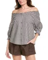 Labiz 2pc Blouse & Short Set In Brown