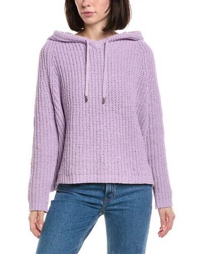 Labiz Chenille Hoodie Sweater In Purple