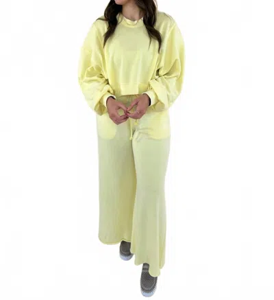 Labiz Fashion Holly Ribbed Lounge Set In Lemonade In Yellow