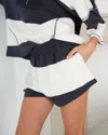 Labiz Fashion Piper Striped Shorts In Navy/white