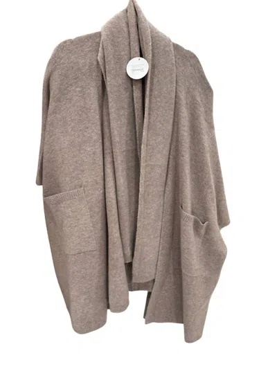 Labiz Fashion Women's Open Front Kimono In Oatmeal In White