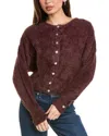Labiz Fuzzy Cardigan In Brown