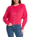 Labiz Fuzzy Cardigan In Pink