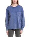 Labiz High-low Pocket Top In Blue