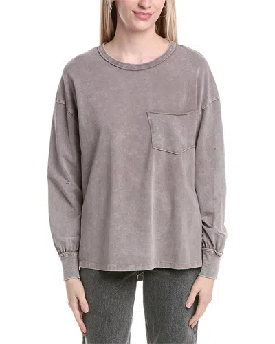 Labiz High-low Pocket Top In Neutral