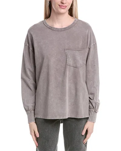 Labiz High-low Pocket Top In Gray