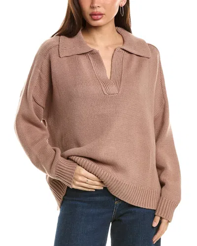 Labiz Lalamia Polo Sweater In Brown